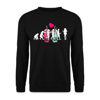 Bubble Tea Boba BubbleTea Kawaii Japan Tea Kpop - Unisex Sweatshirt - black - Front - Alina (178cm) & Michal (187cm)