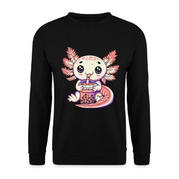Thé à bulles Boba BubbleTea Kawaii Japan Tea Kpop - Sweat-shirt Unisexe - noir - Devant - Alina (178cm) & Michal (187cm)