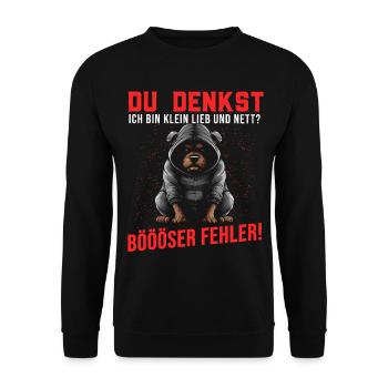 Chien Tshirt Drôle Drôle Humour Sarcasme Bureau - Sweat-shirt Unisexe - noir - Devant - Alina (178cm) & Michal (187cm)