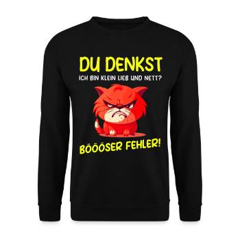 renard t-shirt drôle humour sarcasme bureau - Sweat-shirt Unisexe - noir - Devant - Alina (178cm) & Michal (187cm)