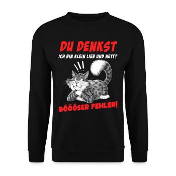 Chat Tshirt Drôle Drôle Humour Sarcasme Bureau - Sweat-shirt Unisexe - noir - Devant - Alina (178cm) & Michal (187cm)