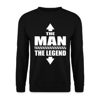 The Man The Legend Macho Casanova Sayings - Unisex Sweatshirt - black - Front - Alina (178cm) & Michal (187cm)
