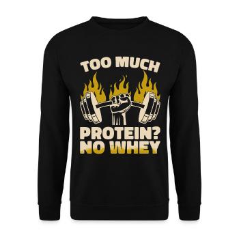 Fitness Trainer Gewichtheben GYM Bodybuilding - Unisex Pullover - Schwarz - Vorne - Alina (178cm) & Michal (187cm)