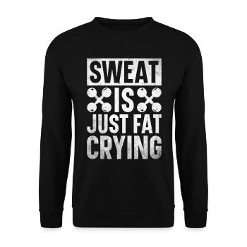 Fitness Trainer Gewichtheben GYM Bodybuilding - Unisex Pullover - Schwarz - Vorne - Alina (178cm) & Michal (187cm)