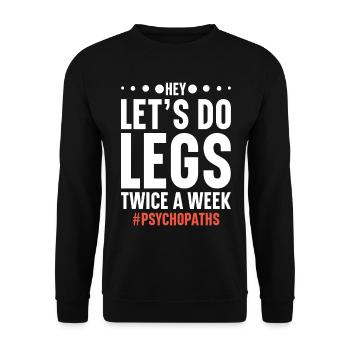 Entraîneur de fitness Haltérophilie GYM Musculation - Sweat-shirt Unisexe - noir - Devant - Alina (178cm) & Michal (187cm)
