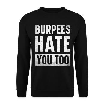 Entraîneur de fitness Haltérophilie GYM Musculation - Sweat-shirt Unisexe - noir - Devant - Alina (178cm) & Michal (187cm)