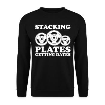 Entraîneur de fitness Haltérophilie GYM Musculation - Sweat-shirt Unisexe - noir - Devant - Alina (178cm) & Michal (187cm)