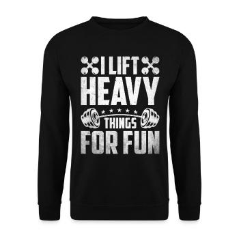 Entraîneur de fitness Haltérophilie GYM Musculation - Sweat-shirt Unisexe - noir - Devant - Alina (178cm) & Michal (187cm)