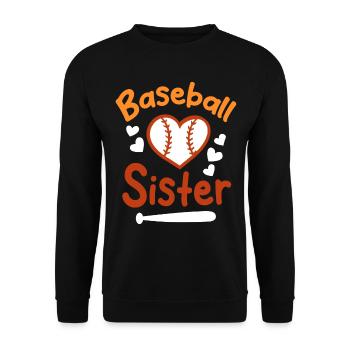 Baseball Sport Baseballspieler Pitcher Catcher USA - Unisex Pullover - Schwarz - Vorne - Alina (178cm) & Michal (187cm)