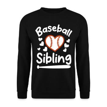 Baseball Sport Baseballspieler Pitcher Catcher USA - Unisex Pullover - Schwarz - Vorne - Alina (178cm) & Michal (187cm)