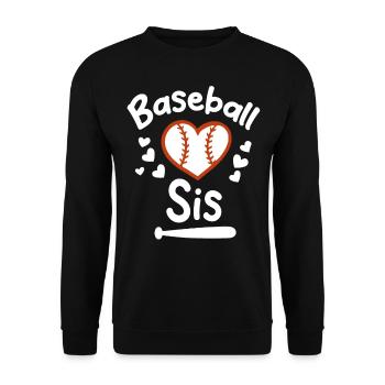 Baseball Sport Baseballspieler Pitcher Catcher USA - Unisex Pullover - Schwarz - Vorne - Alina (178cm) & Michal (187cm)