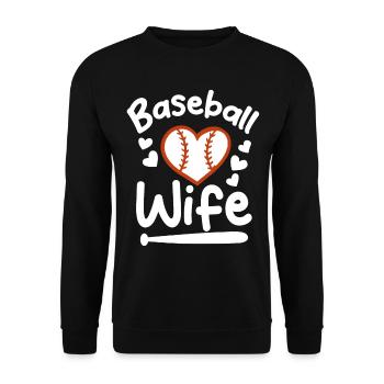 Baseball Sport Baseballspieler Pitcher Catcher USA - Unisex Pullover - Schwarz - Vorne - Alina (178cm) & Michal (187cm)