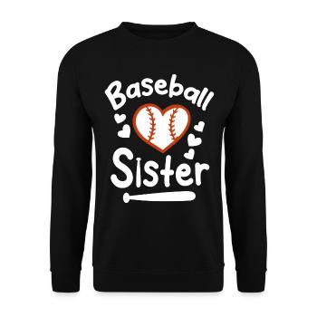 Baseball Sport Baseballspieler Pitcher Catcher USA - Unisex Pullover - Schwarz - Vorne - Alina (178cm) & Michal (187cm)