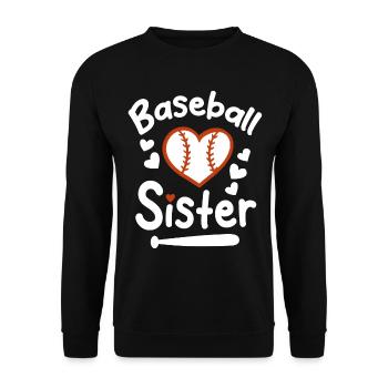 Baseball Sport Baseballspieler Pitcher Catcher USA - Unisex Pullover - Schwarz - Vorne - Alina (178cm) & Michal (187cm)