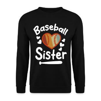 Baseball Sport Baseballspieler Pitcher Catcher USA - Unisex Pullover - Schwarz - Vorne - Alina (178cm) & Michal (187cm)