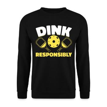 Joueur de Pickelball Pickelball Chauve-souris Pickelball - Sweat-shirt Unisexe - noir - Devant - Alina (178cm) & Michal (187cm)