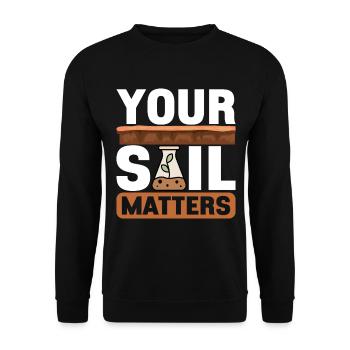 Bodenwissenschaftler Science du sol - Sweat-shirt Unisexe - noir - Devant - Alina (178cm) & Michal (187cm)