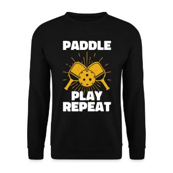 Joueur de Pickelball Pickelball Chauve-souris Pickelball - Sweat-shirt Unisexe - noir - Devant - Alina (178cm) & Michal (187cm)