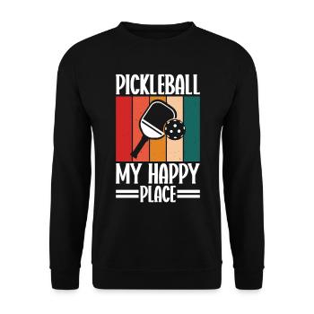 Joueur de Pickelball Pickelball Chauve-souris Pickelball - Sweat-shirt Unisexe - noir - Devant - Alina (178cm) & Michal (187cm)