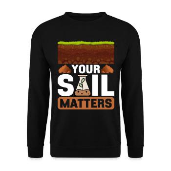 Bodenwissenschaftler Soil Science - Unisex Sweatshirt - black - Front - Alina (178cm) & Michal (187cm)