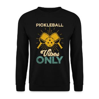 Joueur de Pickelball Pickelball Chauve-souris Pickelball - Sweat-shirt Unisexe - noir - Devant - Alina (178cm) & Michal (187cm)
