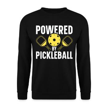 Joueur de Pickelball Pickelball Chauve-souris Pickelball - Sweat-shirt Unisexe - noir - Devant - Alina (178cm) & Michal (187cm)