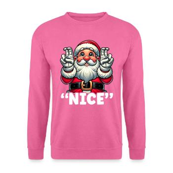 Christmas Cute List Santa Claus Naughty - Unisex Sweatshirt - pink - Front
