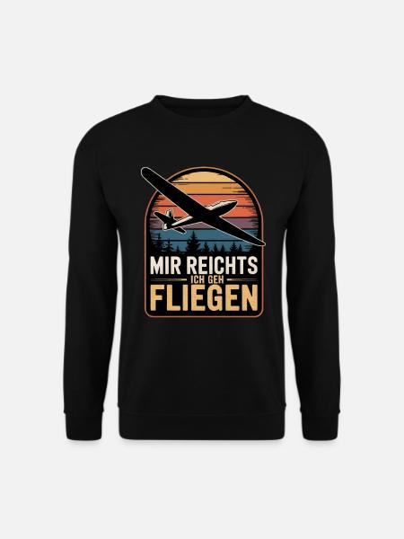Mir Reichts Ich Geh Fliegen Piloten Segelflieger - Unisex Pullover - Schwarz