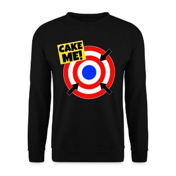 CAKE ME - Unisex Pullover - Schwarz - Vorne - Alina (178cm) & Michal (187cm)