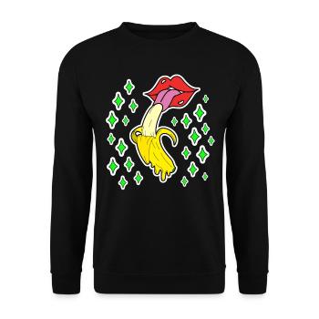 Bannane - Unisex Pullover - Schwarz - Vorne - Alina (178cm) & Michal (187cm)