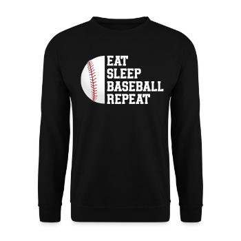 Baseball Sports Baseball Player Pitcher Catcher USA - Unisex Sweatshirt - black - Front - Alina (178cm) & Michal (187cm)