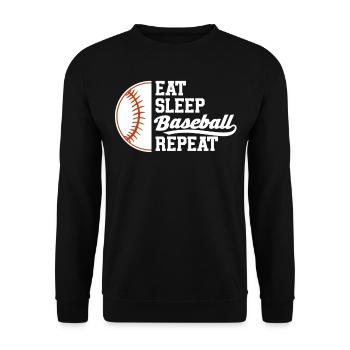 Baseball Sport Baseballspieler Pitcher Catcher USA - Unisex Pullover - Schwarz - Vorne - Alina (178cm) & Michal (187cm)