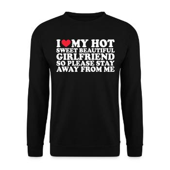 Petite amie Petite amie Relation Couple Amour Couple - Sweat-shirt Unisexe - noir - Devant - Alina (178cm) & Michal (187cm)