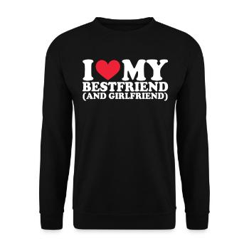 Petite amie Petite amie Relation Couple Amour Couple - Sweat-shirt Unisexe - noir - Devant - Alina (178cm) & Michal (187cm)