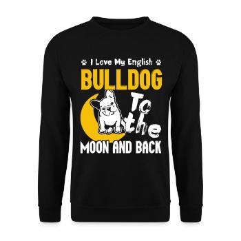I Love My English Bulldog - Unisex Sweatshirt - black - Front - Alina (178cm) & Michal (187cm)
