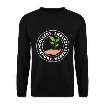 Bodenwissenschaftler Science du sol - Sweat-shirt Unisexe - noir - Devant - Alina (178cm) & Michal (187cm)