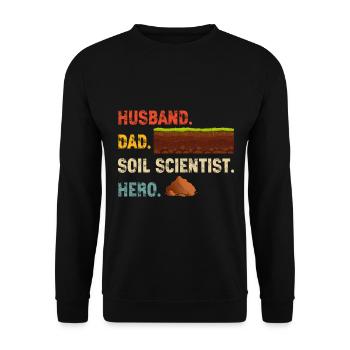 Bodenwissenschaftler Soil Science - Unisex Sweatshirt - black - Front - Alina (178cm) & Michal (187cm)