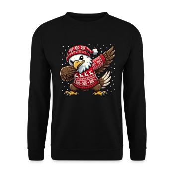 Christmas Eagle Eagle Ugly Christmas - Unisex Sweatshirt - black - Front - Alina (178cm) & Michal (187cm)