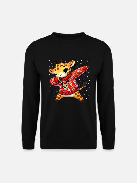 Weihnachten Giraffe Ugly Christmas - Unisex Sweatshirt - black