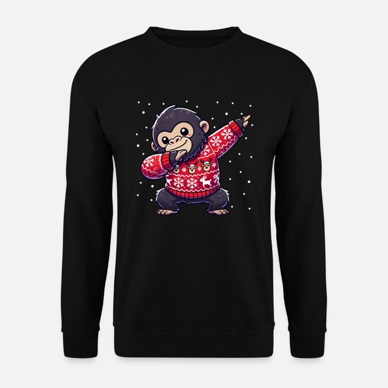 Noël Gorille Moche Noël - Sweat-shirt Unisexe - noir