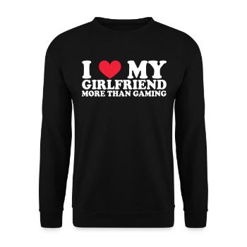Petite amie Petite amie Relation Couple Amour Couple - Sweat-shirt Unisexe - noir - Devant - Alina (178cm) & Michal (187cm)