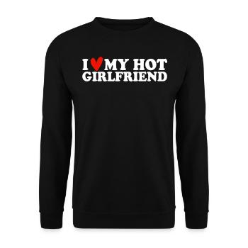 Petite amie Petite amie Relation Couple Amour Couple - Sweat-shirt Unisexe - noir - Devant - Alina (178cm) & Michal (187cm)