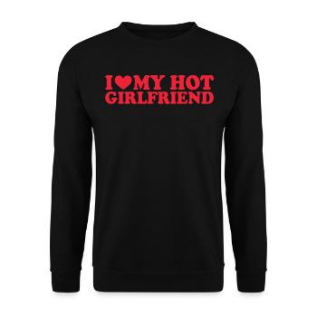 Petite amie Petite amie Relation Couple Amour Couple - Sweat-shirt Unisexe - noir - Devant - Alina (178cm) & Michal (187cm)