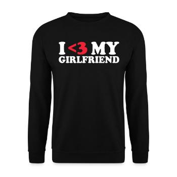 Petite amie Petite amie Relation Couple Amour Couple - Sweat-shirt Unisexe - noir - Devant - Alina (178cm) & Michal (187cm)