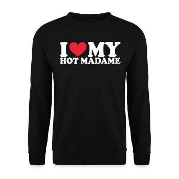 Petite amie Petite amie Relation Couple Amour Couple - Sweat-shirt Unisexe - noir - Devant - Alina (178cm) & Michal (187cm)