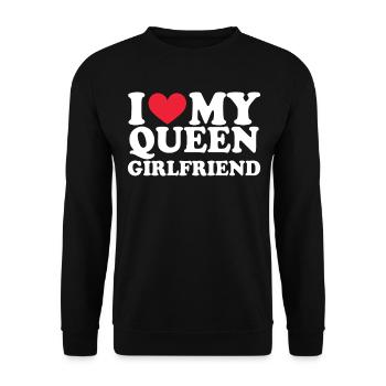 Petite amie Petite amie Relation Couple Amour Couple - Sweat-shirt Unisexe - noir - Devant - Alina (178cm) & Michal (187cm)