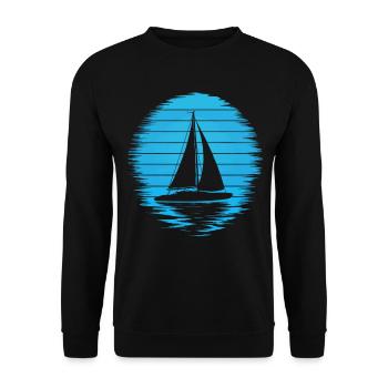 Sailboat Sailing Catamaran Dinghy Skipper Sailor - Unisex Sweatshirt - black - Front - Alina (178cm) & Michal (187cm)