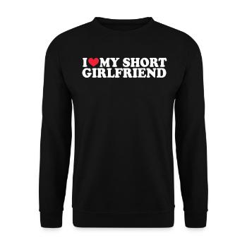 Petite amie Petite amie Relation Couple Amour Couple - Sweat-shirt Unisexe - noir - Devant - Alina (178cm) & Michal (187cm)