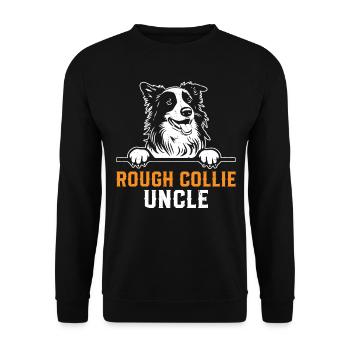 Rough Collie Amoureux des chiens Oncle Rough Collie Oncle - Sweat-shirt Unisexe - noir - Devant - Alina (178cm) & Michal (187cm)