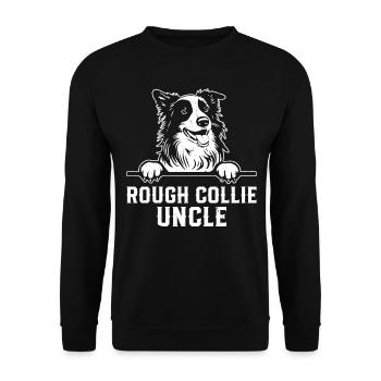 Rough Collie Uncle Rough Collie Dog Lover - Unisex Sweatshirt - black - Front - Alina (178cm) & Michal (187cm)